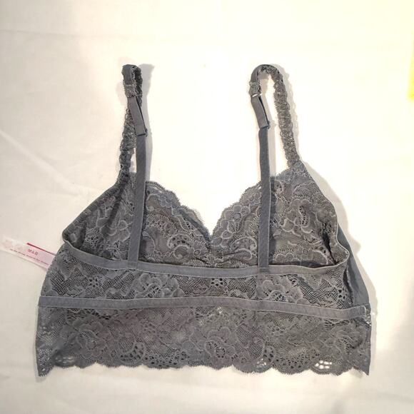 Two Victoria's Secret PINK Lace Bralettes Gray and Purple Size Medium - Picture 7 of 16